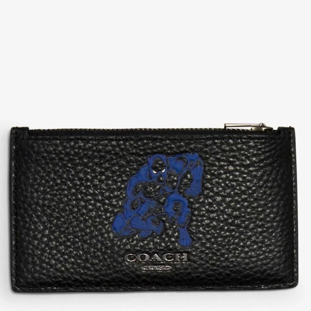 Coach Marvel Zip Card Case Black Panther